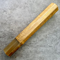 Custom Japanese Knife handle (wa handle) for 165-210mm - Koa and marbled horn