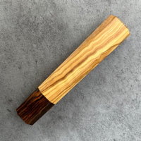 Custom Japanese Knife handle (wa handle) for 165-210mm - Olive and desert ironwood