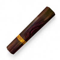 Custom Japanese Knife handle (wa handle) for 165-210 mm: Mexican Kingwood and Karelian Birch