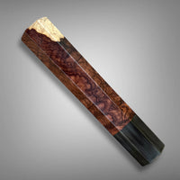Japanese Knife handle (wa handle) for 240 mm : Cocobolo burl and horn
