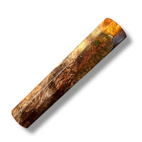 Custom Japanese Knife handle (wa handle) for 165-210 mm: Spalted Oak Burl Hybrid