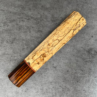 Custom Japanese Knife handle (wa handle) for 240mm - Spalted Tamarind and desert ironwood