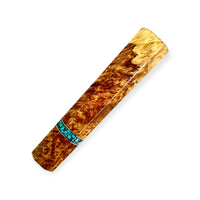 Japanese Knife handle (wa handle) for 240-260mm : Amboyna Burl and Turquoise