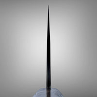 Custom Shiro Kamo AS Kurouchi TALL Nakiri 165mm - Double dyed maple burl