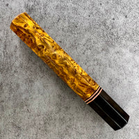 Custom Japanese Knife handle (wa handle) for 210mm - Chittum burl and horn