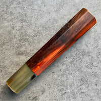 Hanoi Made Custom Japanese Knife handle (wa handle) for 240 : Siamese Rosewood and marbled horn