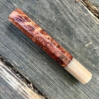 Custom Japanese Knife handle (wa handle) for 165-210mm : Honduran Rosewood Burl and blonde