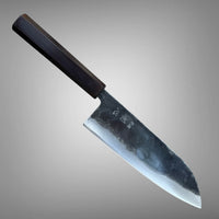 Hatsukokoro Kurogane Ironclad Blue 2 Santoku 165mm - Ebony