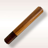 Custom Japanese Knife handle (wa handle) for 165-210 mm: Brazilian cherry and desert ironwood