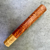 Custom Japanese Knife handle (wa handle) for 240mm - Rosewood and curly mango