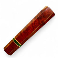 Japanese Knife handle (wa handle) for 240-260 mm : Bloodwood burl and Arizona Jade