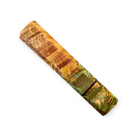 Custom Japanese Knife handle (wa handle) for 165-210 mm : Dyed maple burl