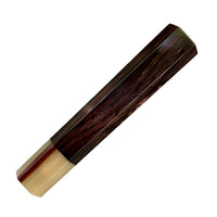 Custom Japanese Knife handle (wa handle) for 240mm : African Blackwood and marbled horn