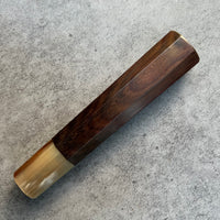 Hanoi Made Custom Japanese Knife handle (wa handle) for 240 : Siamese Rosewood and mabled horn