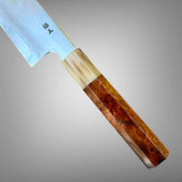Custom Tetsujin Ginsan 3 Gyuto 210mm - Desert Ironwood burl and blonde