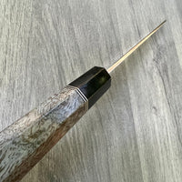 Shigeki Tanaka Ginsan Nishiiji Gyuto 240mm - Black Dyed Mango and horn