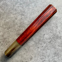 Hanoi Made Custom Japanese Knife handle (wa handle) for 240 : Siamese Rosewood and marbled horn