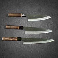 Mutsumi Hinoura Ironclad Kurouchi W2 Gyuto - burnt chestnut