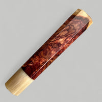 Custom Japanese Knife handle (wa handle) for 240 mm - Cocobolo burl and blonde horn
