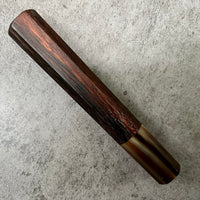 Hanoi Made Custom Japanese Knife handle (wa handle) for 165-180 : Saimese Rosewood and marble horn