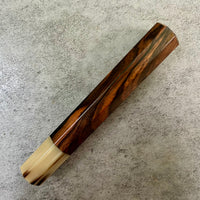 Custom Japanese Knife handle (wa handle) for 165-210mm : Figued mun ebony and blonde horn