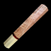 Custom Japanese Knife handle (wa handle) for 165-210mm - maple burl and holly