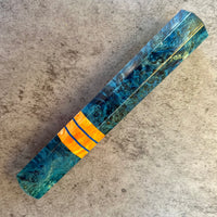 Custom Japanese Knife handle (wa handle) for 165-225 mm : Dyed box elder burl