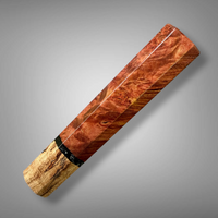 Custom Japanese Knife handle (wa handle) for 240-260mm : Dyed maple burl and spalted maple