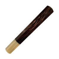 Custom Japanese Knife handle (wa handle) for 240mm : African Blackwood and marbled horn