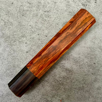 Custom Japanese Knife handle (wa handle) for 165- 210mm : Figured Siamese rosewood marbled dark horn