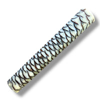 Custom Japanese Knife handle (wa handle) for 165-210 mm: Pine cone white/gold