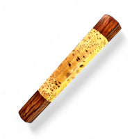 Custom Japanese Knife handle (wa handle) for 165-210 mm: Canadian yellow cedar burl and cocobolo