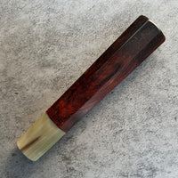 Hanoi Made Custom Japanese Knife handle (wa handle) for 240 : Siamese Rosewood and blonde horn