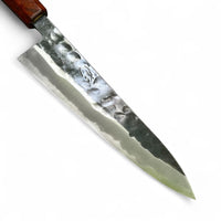 Custom Sugi Fujiwara W1 150mm petty - Bloodwood burl hybrid