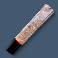 Custom Japanese Knife handle (wa handle) for 240mm - Maple and African Blackwood