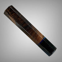 Japanese Knife handle (wa handle) for 240 mm : Turkish walnut, vintage poker chip and Buffalo horn