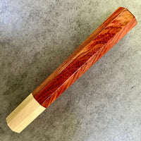Custom Japanese Knife handle (wa handle) for 240mm - Bubinga and holly