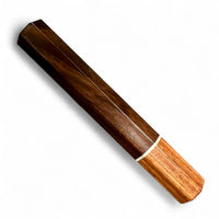 Custom Japanese Knife handle (wa handle) for 165-210 mm: Malaysian Blackwood and Morado