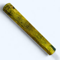 Custom Japanese Knife handle (wa handle) for 165-210 - Dyed yellow green burl