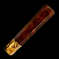 Custom Japanese Knife handle (wa handle) for 165-210mm : Dark Ironwood burl and spalted Tamarind