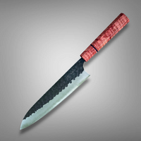 Custom Masakage Koishi AS Gyuto 210mm - Curly mango and vintage poker chip