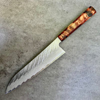 Custom Nigara Hamono VG10 Damascus Gyuto 240 mm - Bronze Swirls