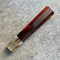 Hanoi Made Custom Japanese Knife handle (wa handle) for 210mm : Siamese Rosewood and Marbled horn