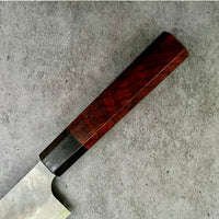 Custom Nigara Hamono Aogami Super Migaki Tsuchime Gyuto 240 mm - Yucatán Rosewood