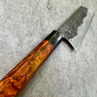 Custom Manaka Kisuke Iron Clad Aogami 1 Bunka 165 mm - Desert Ironwood and horn