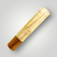 Custom Japanese Knife handle (wa handle) for 165-210 mm: Curly Ash and Morado