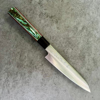 Custom Shigeki Tanaka Aogami No.2 Petty Knife 135mm - Hempwood and curly maple