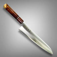 Custom Hatsukokoro Hayabusa Ginsan 3 Gyuto 240mm - Desert Ironwood burl