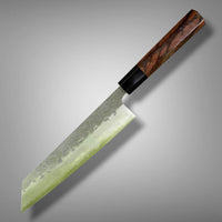 Custom Tsunehisa SLD Washiji Kiritsuke 210 - Sequoia burl and buffalo horn