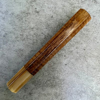 Custom Japanese Knife handle (wa handle) for 165-210mm : Koa and marbled horn